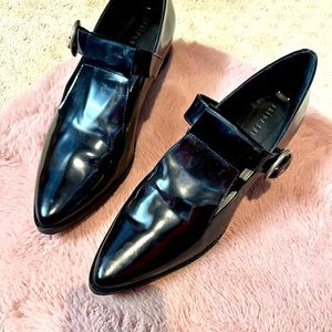 Freda Salvador Black Mary Jane style loafer